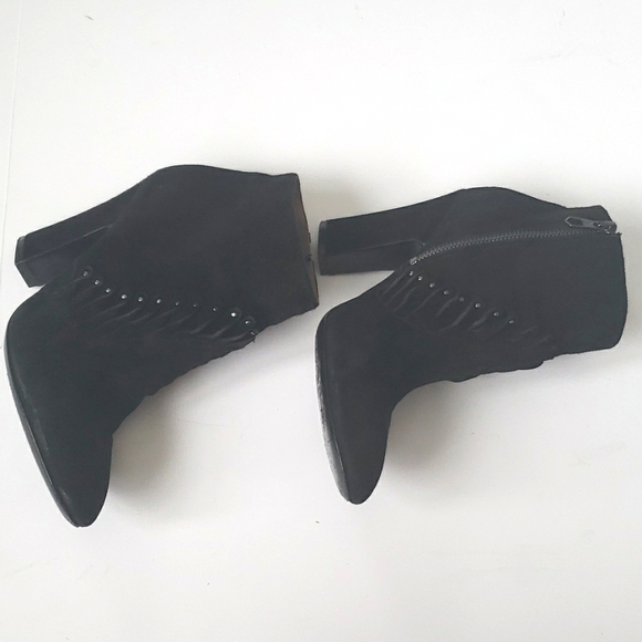 Sigerson Morrison black suede ankle boots booties, very good condition, sz 8.5. - Picture 4 of 8